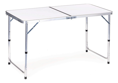 Mesa Plegable Tipo Portafolio 120cm 4 Sillas Blanco Blanco