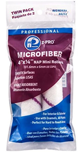 Rodillo De Microfibra, 4 In L, 1/4 In. Siesta, Pk2