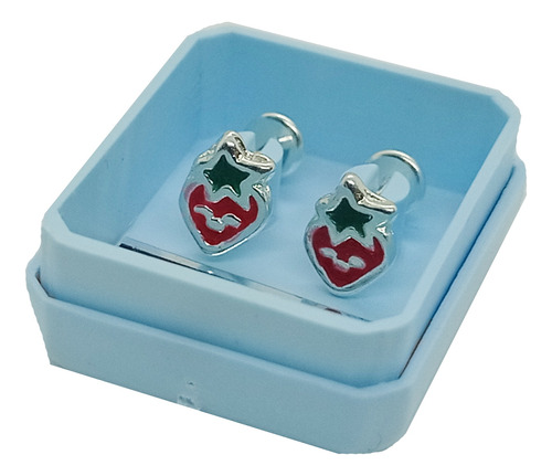 Aritos Abridores / Aros De Plata 925 Frutillas / Frutillitas