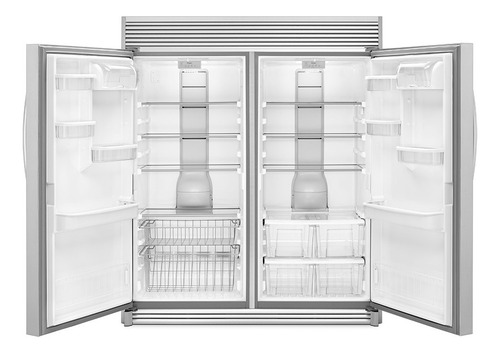 Refrigerador Whirlpool WSR57R18DM color acero inoxidable monocromático con capacidad de 510L