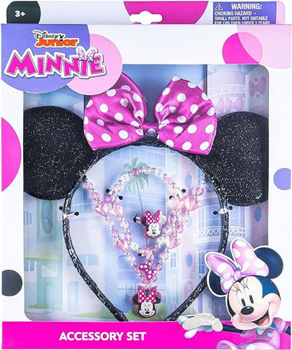 Minnie Mouse Disney Junior Set Orejitas Y Joyeria