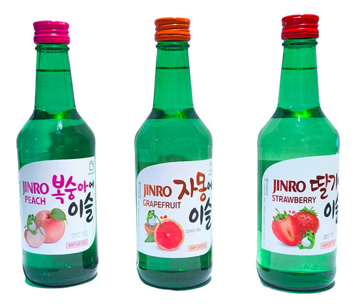 Soju Coreano Pack De 3 Botellas Jinro. Sojuloverscl 