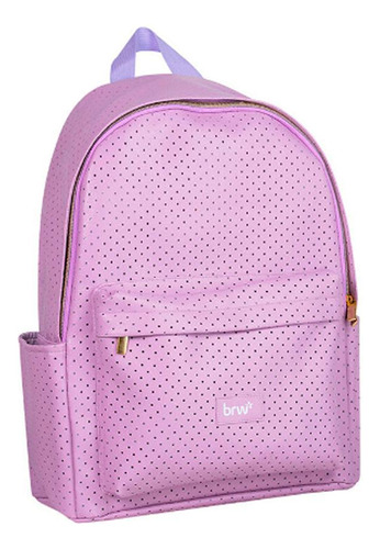 Mochila Furadinha Lilás - Material Pu E Poliéster