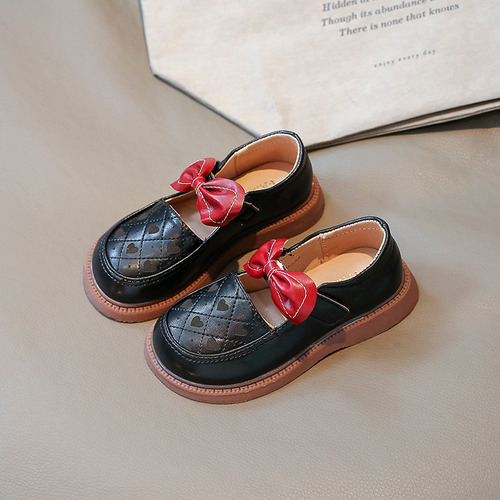Zapatos De Cuero Negros De Estilo Británico Para Niñas