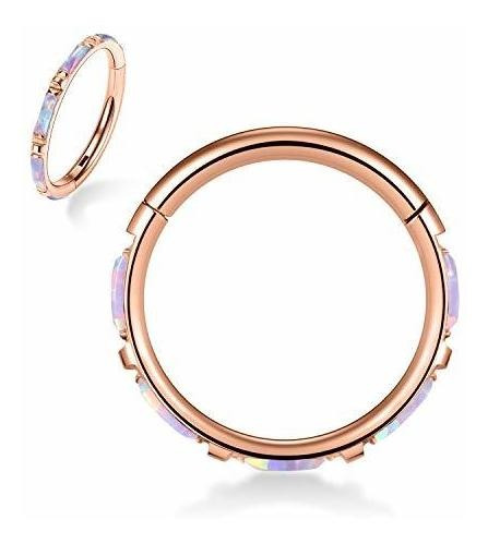 Aros - Arowro Septum Clicker 316l Surgical Steel Opal Hinged