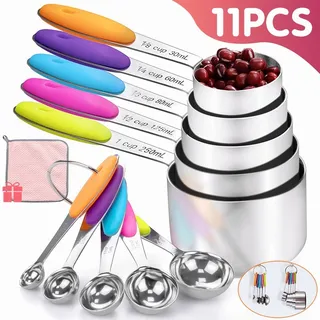11pcs Juego De Taza Cuchara Y Medidora De Reposteria Cocina