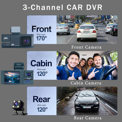 Grabadora De Coche Hd 1080p For Coche, Pantalla De 2 Pulgad