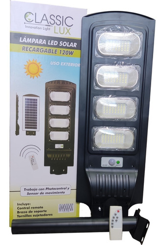 Luminaria Led Panel Solar Integrado 120w 