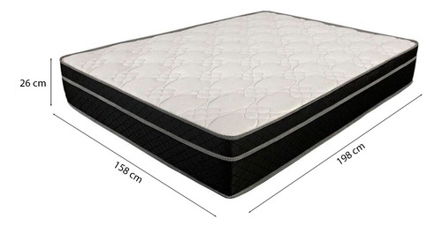 Cama Box Baú Queen 158 Sintético Com Colchão Paris Molas