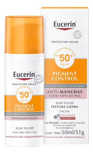 Eucerin Protector Solar Facial Pigment Control Fps 50+ 50ml