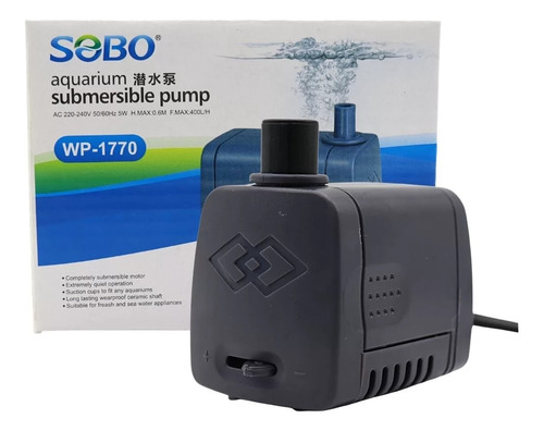 Bomba Sumergible De Agua Sobo Wp-1770 400l/h Altura 0.6 Mts.