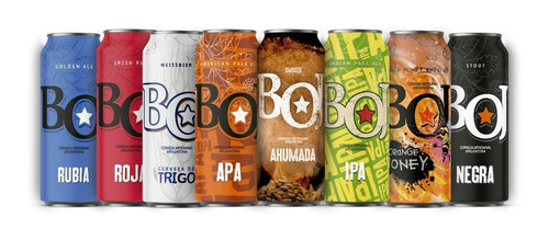 Cerveza Artesanal Boj Pack X 8 Latas Mixto 1 De C/u 473ml