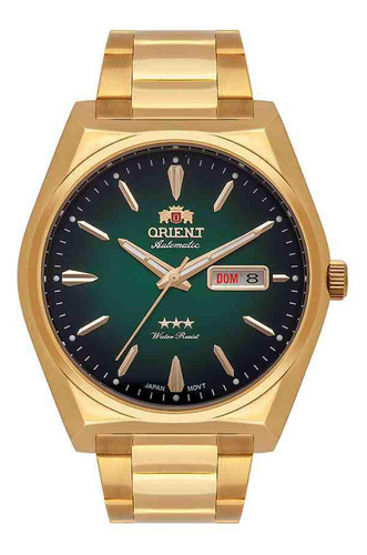 Relógio Orient Masculino Dourado Automático F49gg013 E1kx