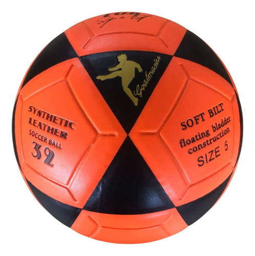 Pelota Futbol Fujisport N°5  Naranjo Incluye Malla Y Aguja