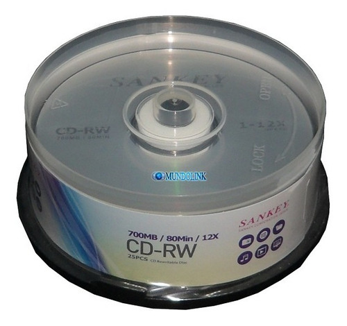 Cd - Rw 25 Unidades 12x 700 Mb Mar - Unidad a $1760