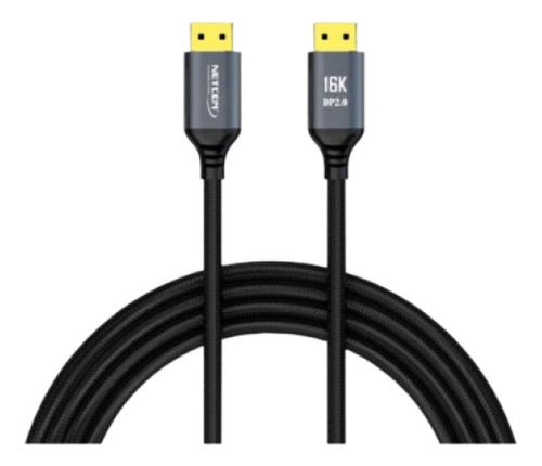  Cable Displayport 2.0 -1.80 Mts Uhd Forrado En Nylon Netcom