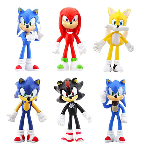 Figuras Sonic Hedgehog Tails Knuckles Coleccionable Juguetes