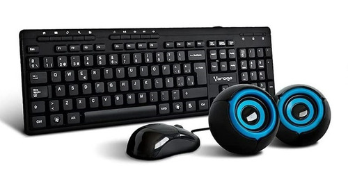 Kit 3 En 1 Vorago Kms-104 Teclado Multimedia Usb 2.0 Mouse