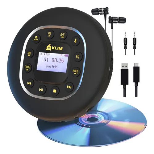 comprar Reproductor De Cd Portátil Klim Journey Con Auriculares Blue