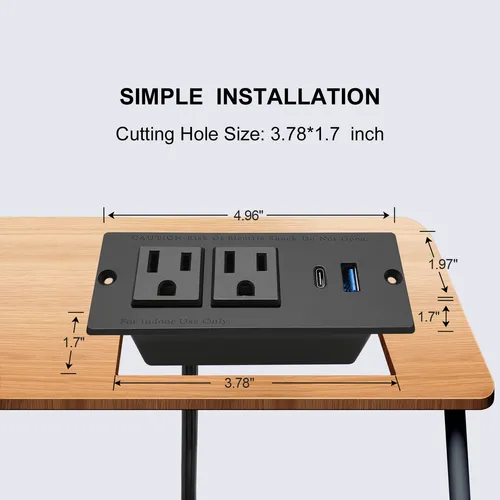 Regleta De Alimentacion Empotrable Usb C, Estacion De Alimen