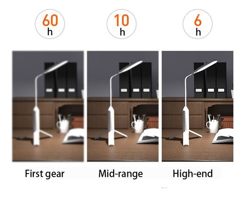Lámpara Flexible Recargable Usb Escritorio Estudio Dibujo