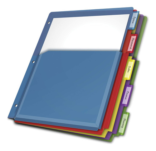 Separadores De Carpeta De Bolsillo, 5 Comp., Multicolor