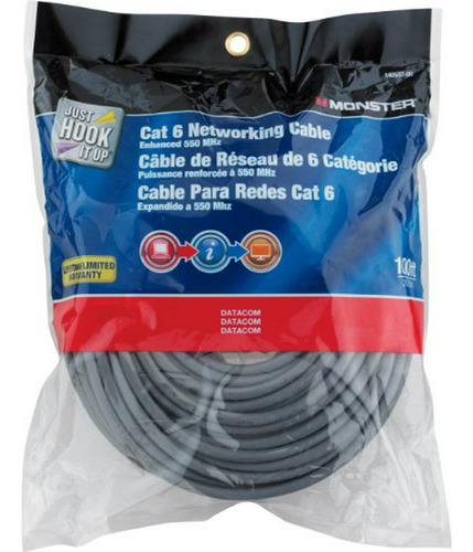 Cable De Red Cat 6 Monster 100 Ft.