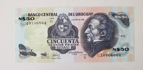 Uruguay - Billete 50 Nuevos Pesos 1988/89 - Unc