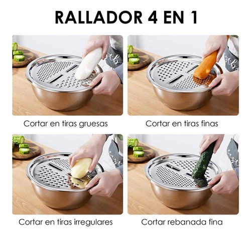 Juego De Ensaladeras Multifuncional 3 En 1 Aquila