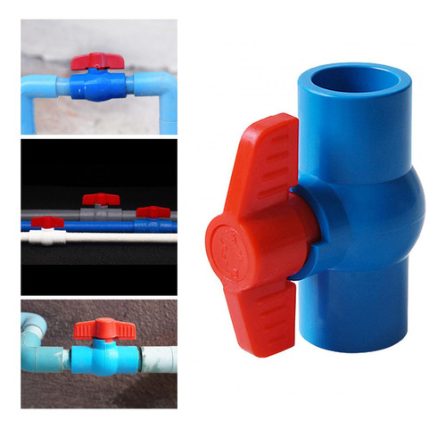 . Válvula De Bola De Pvc Para Tratamiento De Agua, Azul 25mm