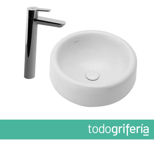 Bacha De Baño Ferrum Milos Y Griferia Fv Puelo Cromo