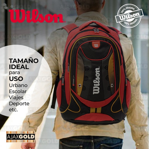 Imagen 4 de 7 de Mochila Wilson Original Porta Notebook Urbana Deportes Gym