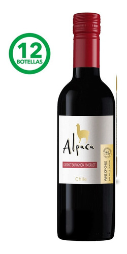 12 Botellas De Vino Tinto Alpaca Ensamblaje Cabernet-merlot