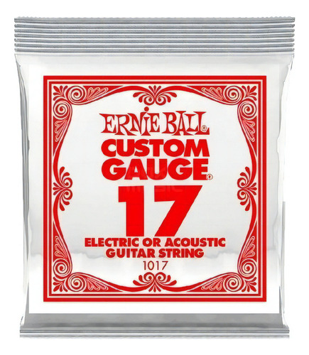 6 Cuerdas Ernie Ball Custom Guitarra Electrica 0.017 1017(6)