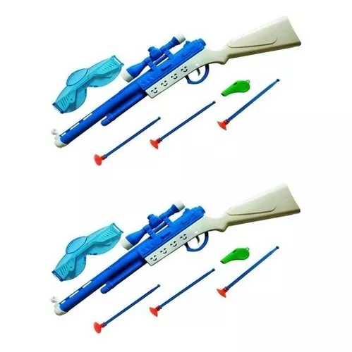 Kit 2 Pistolas Arminha Lança Dardos Arma Brinquedo - Pais e filhos