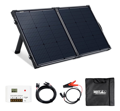 Hqst Maleta De Panel Solar Portátil De 100 Vatios Y 12