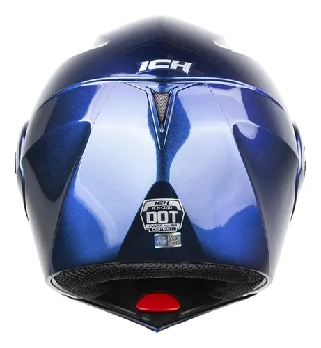 Casco Abatible Ich 3110 Solid Camale Visor Azul