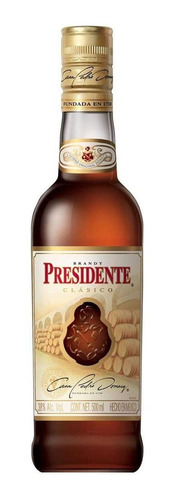 Pack De 4 Brandy Presidente Clasico 500 Ml