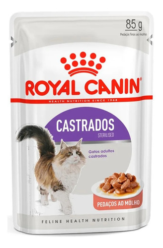 Ração Úmida Gatos Castrados Sachê Sterilised 85g Royal Canin