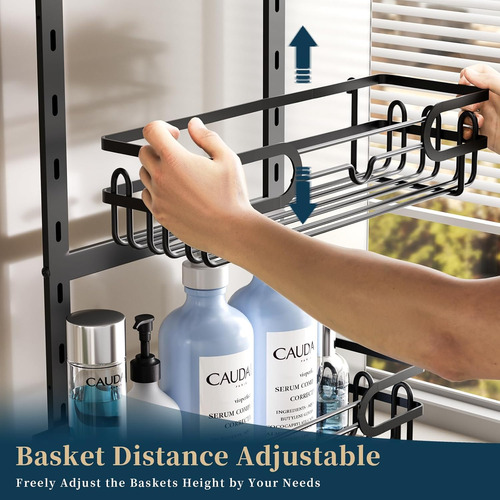 Organizador De Ducha Ajustable 4 Niveles Con 22 Ganchos