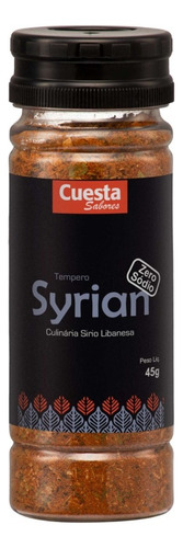 Tempero Syrian - Culinária Sírio Libanesa - Zero Sódio 45g