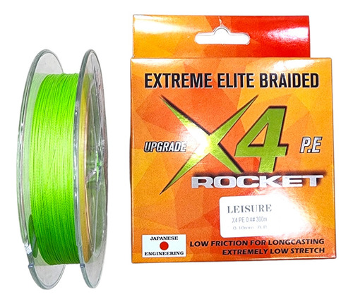 Multifilamento Rocket X4 Elite Braid - 0.14mm - X300 Metros