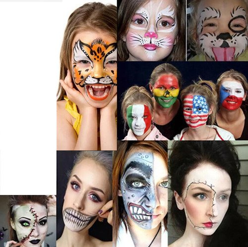 Kit De Pintura Facial Y, Tintas Faciales Para Niños