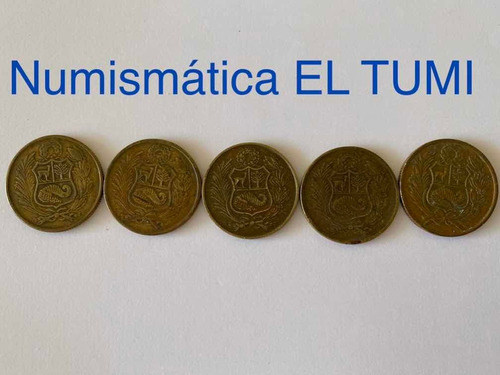 5 Monedas De 50 Soles Año 1979, 1980, 1981, 1982 Y 1983