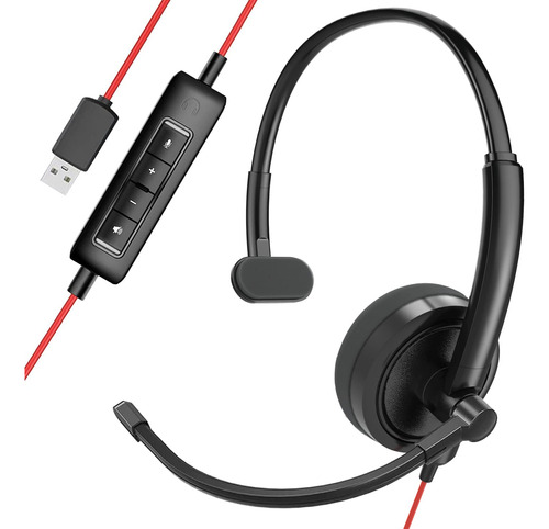 Hroeenoi - Auriculares Usb Para Pc Con Micrfono Con Cancela