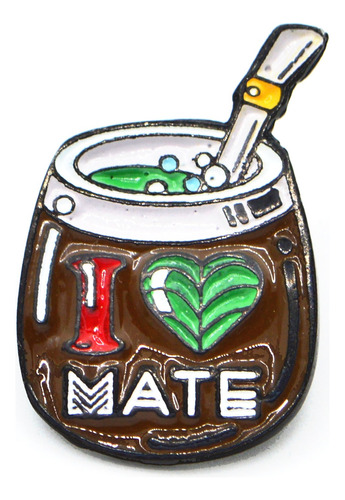 Pin I Love Mate - Metalico