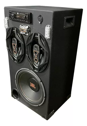 Caixa Bob Jbl Residencial 6x9 + Sub 12 + Estrobo Bluetooth