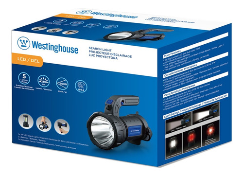 Linterna Foco Westinghouse 230 Lm Negro Wf1531 / Tecnocenter