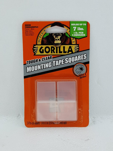 Gorilla Squares Cuadros Adhesivo Permanente Doble Faz 24 Un