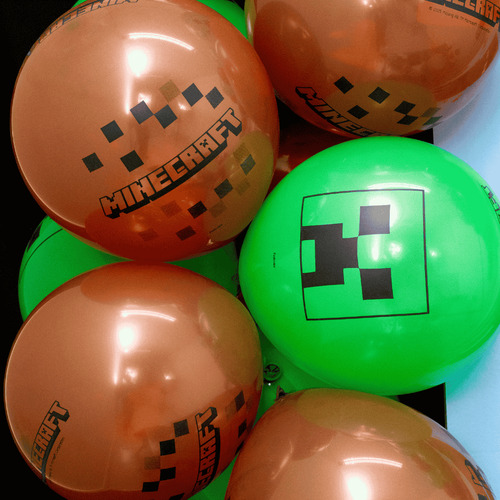 Bexiga Balões Minecraft No9 C/25 Unid. - Festcolor Cor Colorido